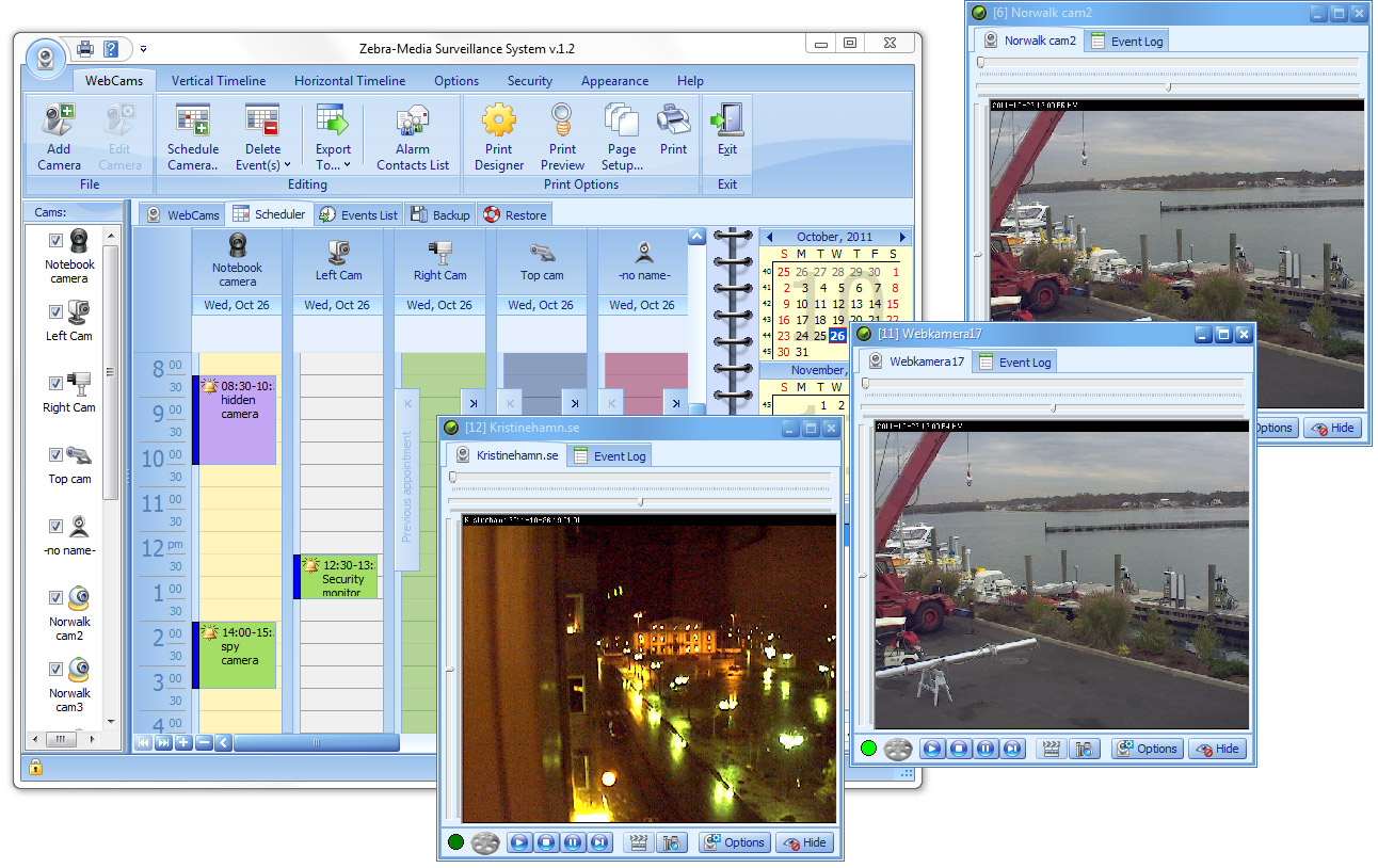 Click to view Zebra-Media Surveillance System 1.8 screenshot