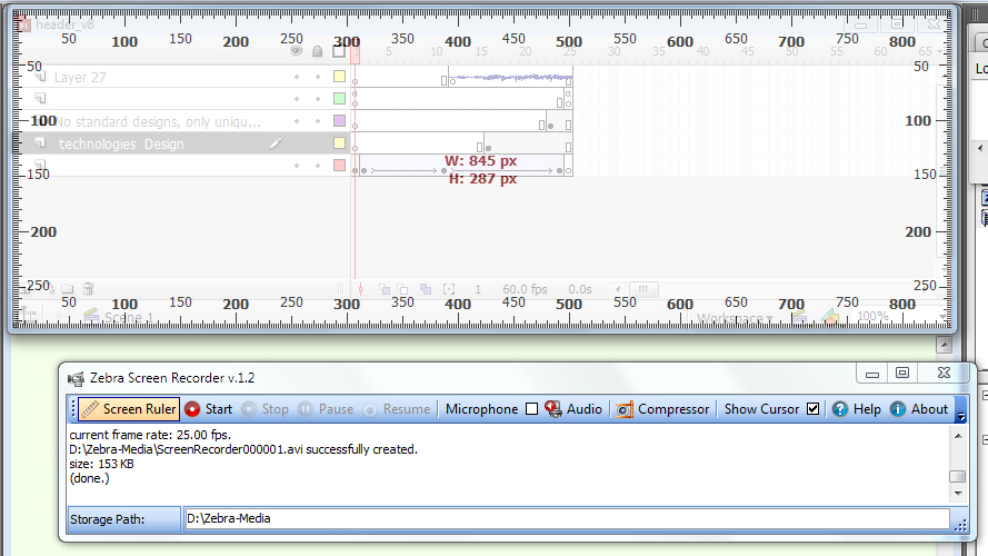 Click to view Zebra Screen Recorder 1.7 screenshot